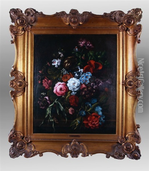 Bouquet De Fleurs Oil Painting - Jan Van Huysum
