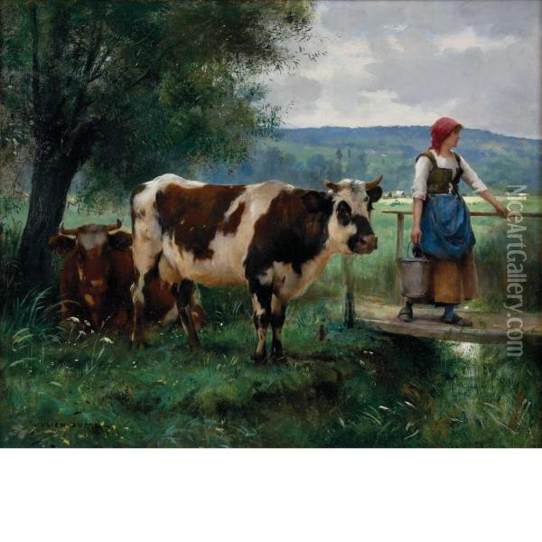 The Milkmaid Oil Painting - Julien Dupre