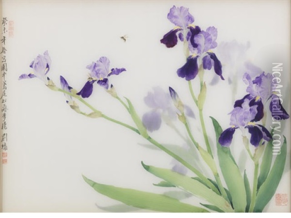 Irises Oil Painting -  Liu Yong