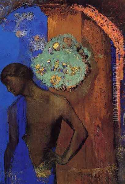 Saint John Aka The Blue Tunic Oil Painting - Odilon Redon