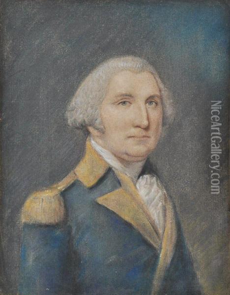 The Famous 1796 Portrait Of George Washington Was Originally Done In Oils By James Sharples (british, 1751-1811) Oil Painting - George Ames Aldrich
