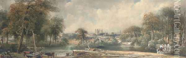 View of Exeter Oil Painting - Peter de Wint