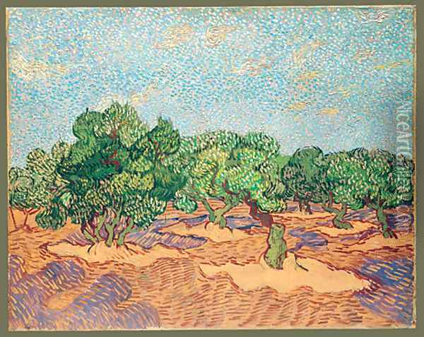 Olive Orchard 1889 Oil Painting - Vincent Van Gogh