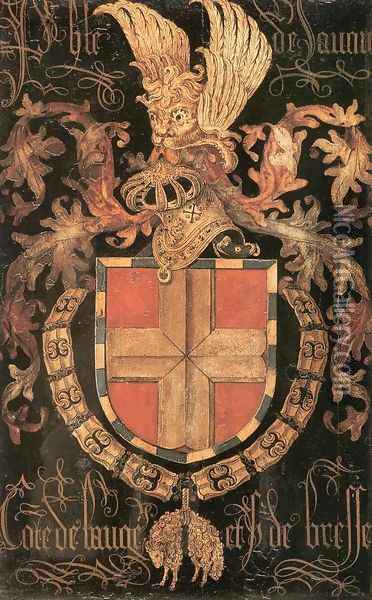 Coat-of-Arms of Philip of Savoy 1478 Oil Painting - Pieter Coustens