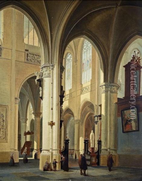 Kircheninterieur Mit Figurenstaffage Oil Painting - Josephus Christianus Nicolie