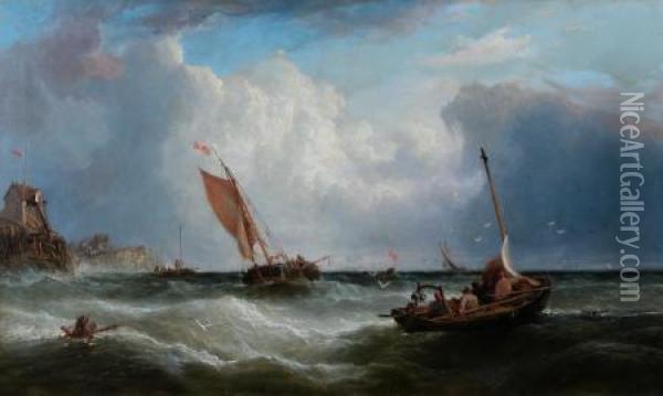 Clovelly Oil Painting - James Webb