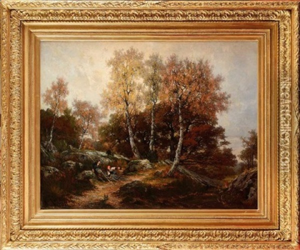 Gorge Aux Loups, Foret De Fontainebleau Oil Painting - Alexandre Rene Veron