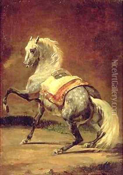 Dappled Grey Horse Oil Painting - Theodore Gericault