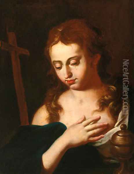 The Penitent Magdalene Oil Painting - Italian School