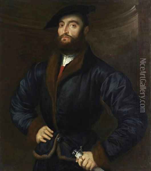 Portrait of a Bearded Man 1533 2 Oil Painting - Paris Bordone