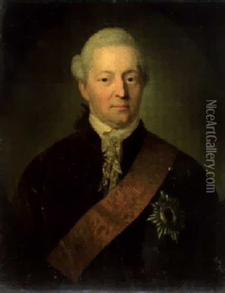 Portrat Des Grafen Karl Georg Heinrich Von Hoym Oil Painting - Anton Graff