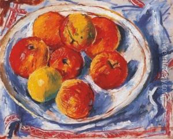 Still Life With Apples Oil Painting - Andor Basch