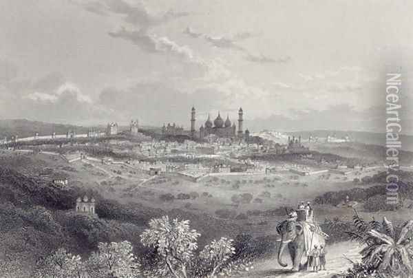 Delhi, engraved by Edward Paxman Brandard 1819-98 c.1860 Oil Painting - Ramage, J