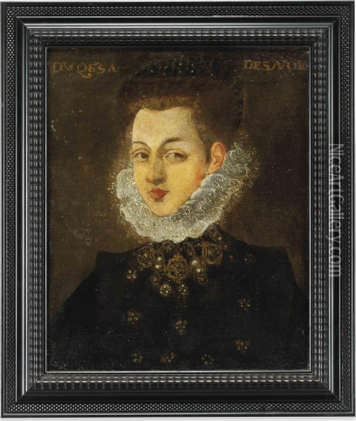 Portrait Of Infanta Catalina Micaela, Duchess Of Savoy Oil Painting - Sofonisba Anguissola