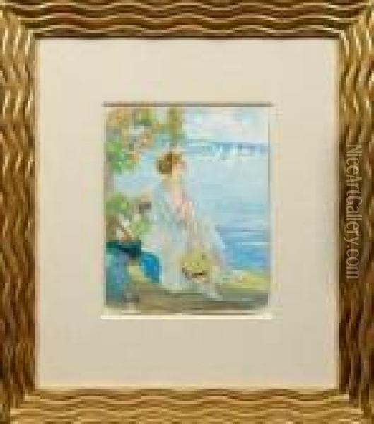 Traumende Am Ammersee Oil Painting - Edward Alfred Cucuel