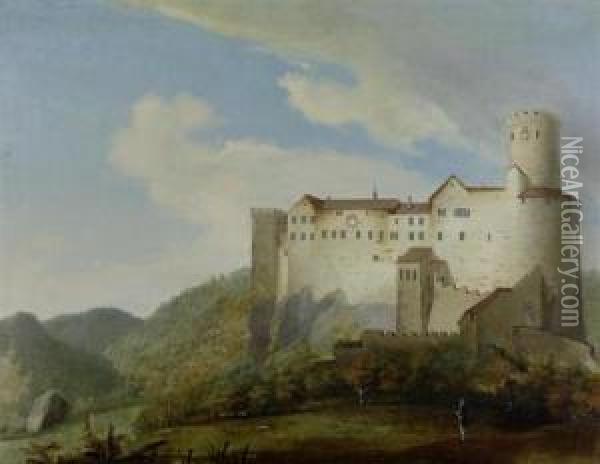 Castle Neu Bechburg Near Onsingen. 1778. Oil Painting - Caspar Wolf