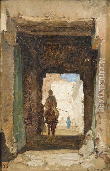 Rue Animee D'ain Zaouia Oil Painting - Gustave Achille Guillaumet