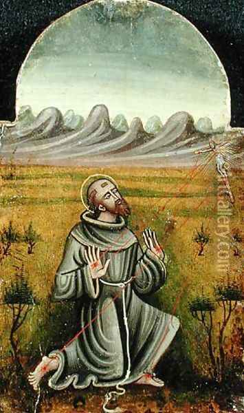 St. Francis Receiving the Stigmata Oil Painting - Anonymous Artist