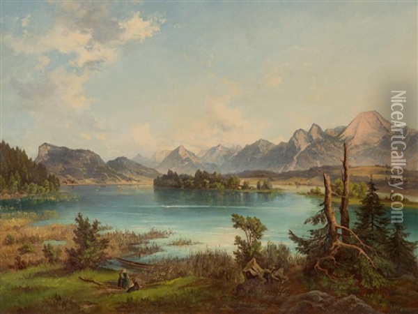 Lake Faak Oil Painting - Jakob Canziani