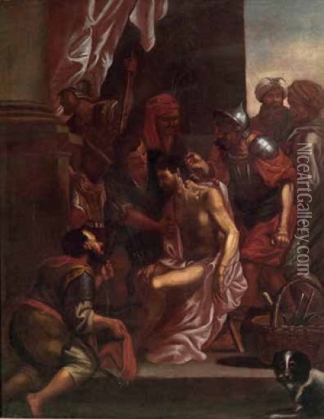 Verspottung Christi Oil Painting - Johann Friedrich Sichelbein the Younger