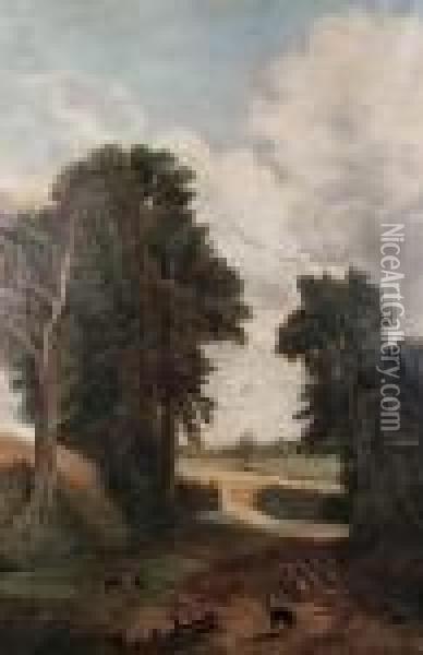 The Cornfield Oil Painting - John Constable