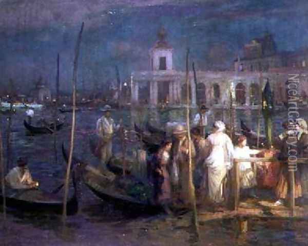 An Evening in Venice 1910 Oil Painting - Charles Hodge Mackie