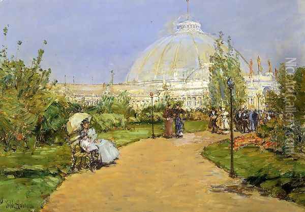 Horticultural Building, World's Columbian Exposition, Chicago Oil Painting - Frederick Childe Hassam