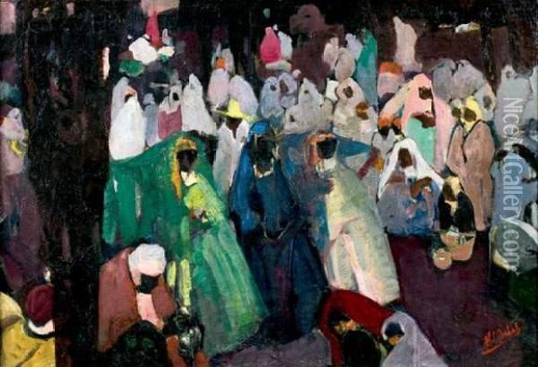 Le Marche Oriental Oil Painting - Henri Dabadie