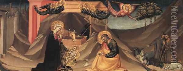 The Nativity and the Adoration of the Shepherds Oil Painting - Bicci Di Lorenzo