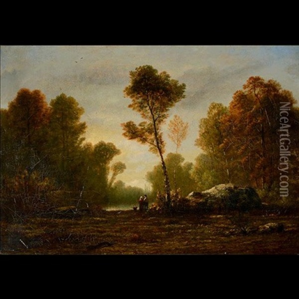 Untitled - Through The Clearing Oil Painting - Gabriel-Gervais Chardin
