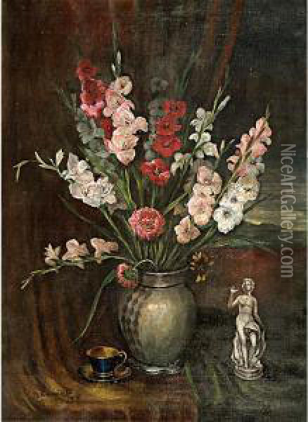 Fiori E Porcellana Oil Painting - Girolamo Cairati