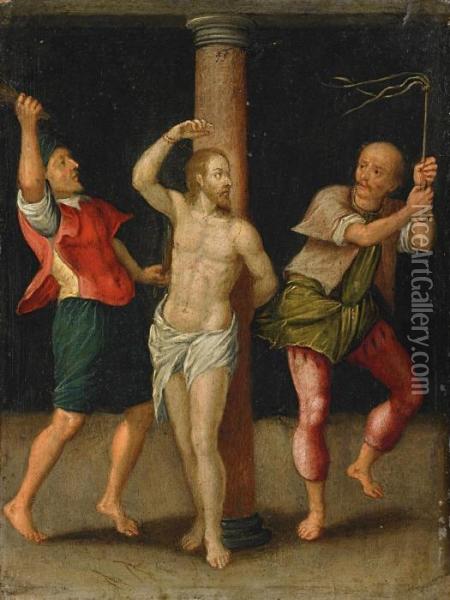 Christus An Der Geisselsaule Oil Painting - Frans II Francken