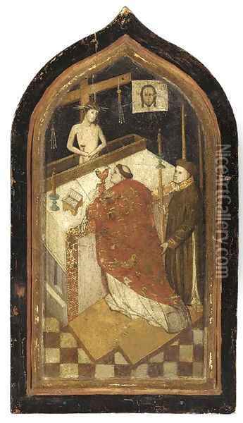 The Mass of Saint Eustace Oil Painting - Alvise Vivarini