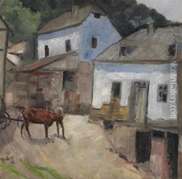 Bauernhof Oil Painting - Bernard Gobiet