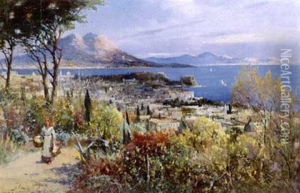 View Of Naples Oil Painting - Charles James Lauder