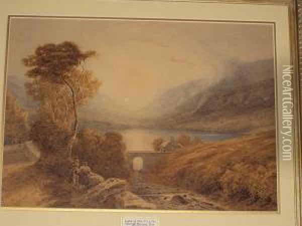 Lake Of Tal-y-llyn Oil Painting - George Jnr Barrett