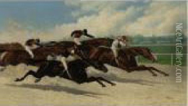 The Race Oil Painting - Henry Stull