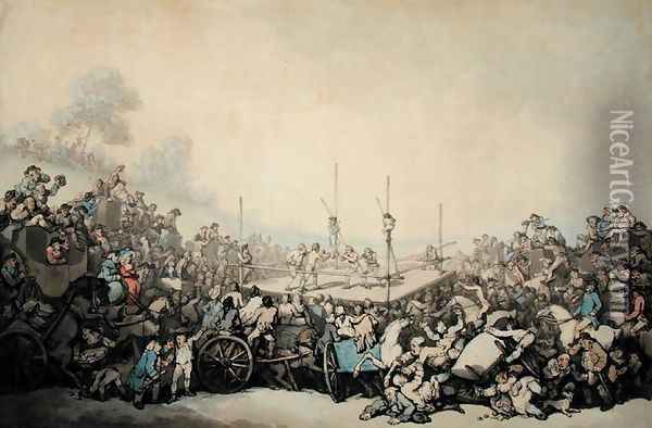 The Prize Fight, 1787 Oil Painting - Thomas Rowlandson