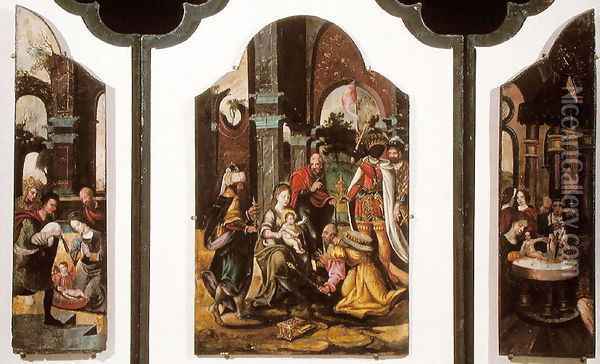 The Adoration of the Magi (2) Oil Painting - Pieter Coecke Van Aelst