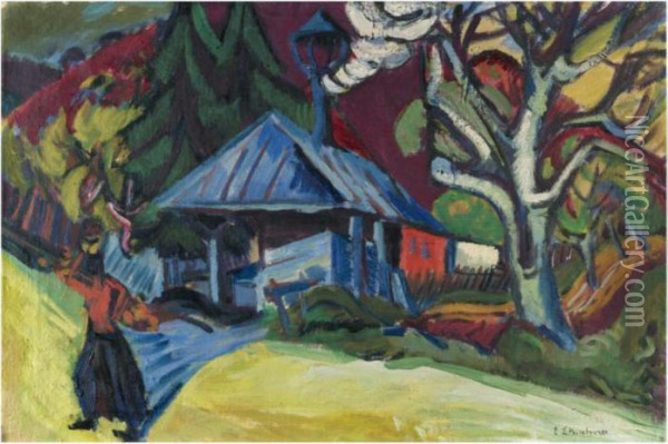 Die Sagemuhle In Konigstein (sawmill In Konigstein) Oil Painting - Ernst Ludwig Kirchner