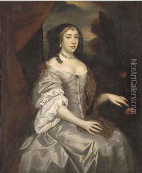 Portrait of a Lady Underhill Oil Painting - Sir Peter Lely