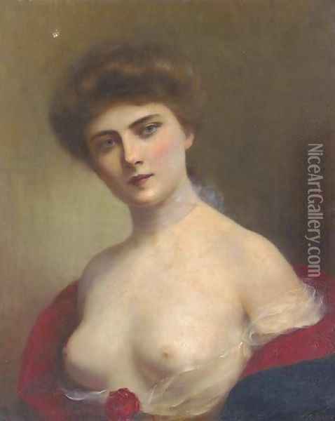 A young beauty 2 Oil Painting - H. Rondel