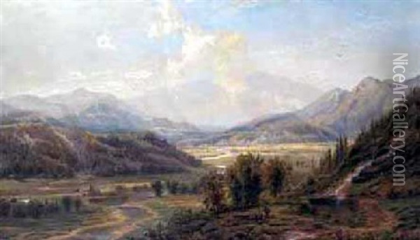 Valley View, Stowe, Vermont Oil Painting - Edmund Darch Lewis