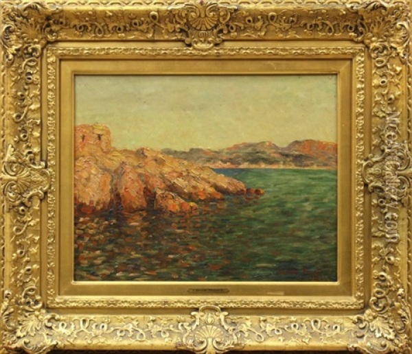 French Coastal Seascape Oil Painting - Claude Monet