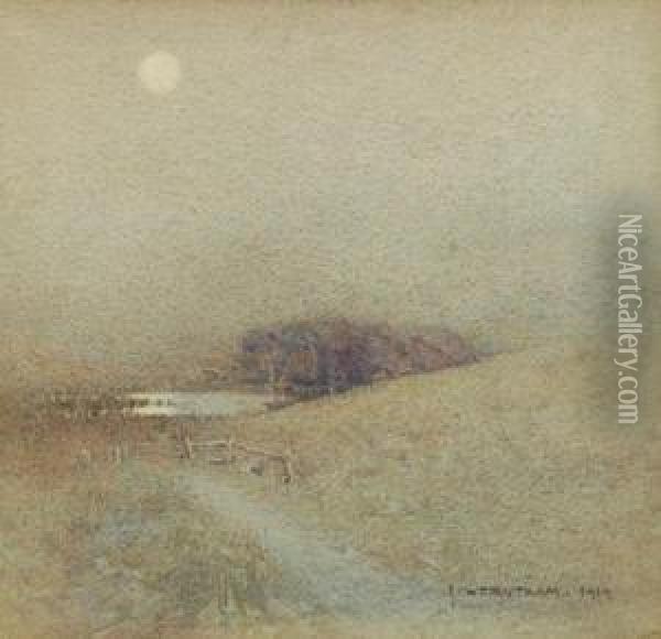 Clair De Lune Oil Painting - John William Tristram