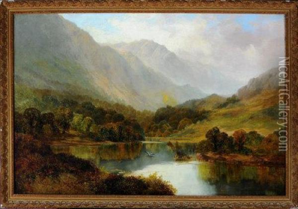 The Trossachs Oil Painting - Thomas Henry Gibb