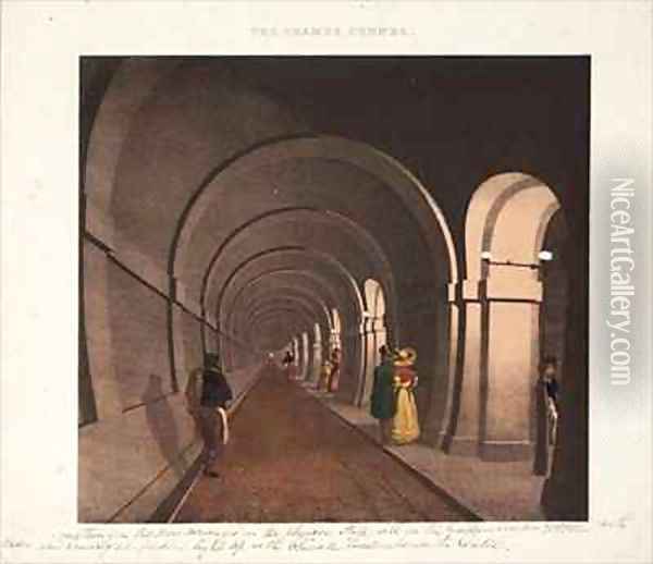 The Thames Tunnel Oil Painting - Dixie, B.