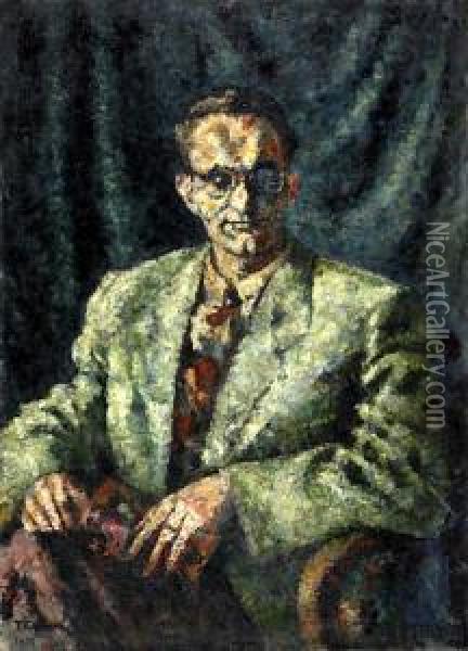 Portret Pana R. Z., 1951 R. Oil Painting - Tadeusz Cybulski