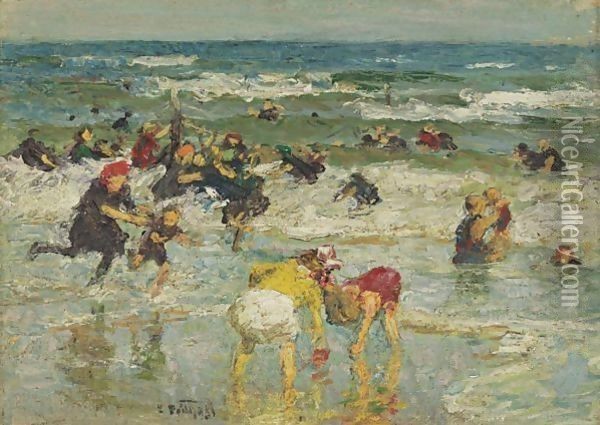In The Surf Oil Painting - Edward Henry Potthast