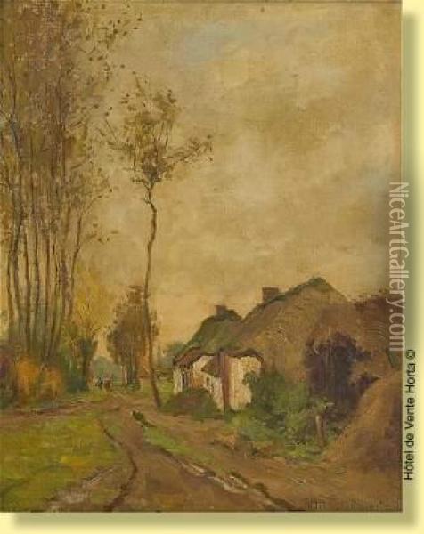 Le Chemin De La Ferme Oil Painting - Pieter Stobbaerts